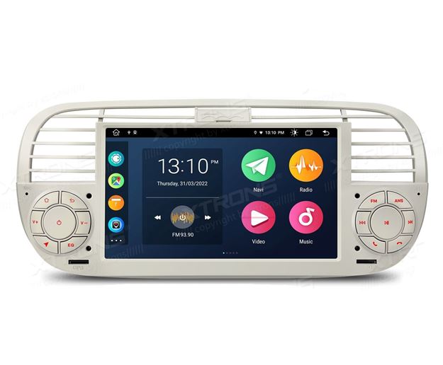 Slika Fiat 500 | 7" | Android 12 | 2GB | DSP | Full RCA output | XT | PE7250FL_C